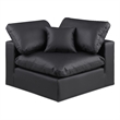 Meridian Furniture Comfy Black Vegan Leather Corner Chair