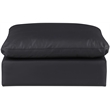 Meridian Furniture Comfy Black Vegan Leather Ottoman