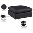 Meridian Furniture Comfy Black Vegan Leather Ottoman