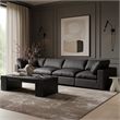 Meridian Furniture Comfy Black Vegan Leather 4-Pc. Modular Sofa