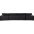 Meridian Furniture Comfy Black Vegan Leather 4-Pc. Modular Sofa