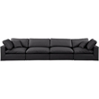 Meridian Furniture Comfy Black Vegan Leather 4-Pc. Modular Sofa