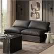 Meridian Furniture Comfy Black Vegan Leather 2-Pc. Modular Sofa