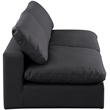 Meridian Furniture Comfy Black Vegan Leather 2-Pc. Modular Sofa