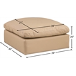 Meridian Furniture Comfy Tan Vegan Leather Ottoman