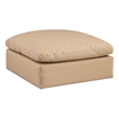 Meridian Furniture Comfy Tan Vegan Leather Ottoman