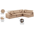 Meridian Furniture Comfy Tan Vegan Leather 4-Pc. Modular Sectional