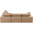 Meridian Furniture Comfy Tan Vegan Leather 4-Pc. Modular Sectional