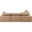 Meridian Furniture Comfy Tan Vegan Leather 4-Pc. Modular Sectional