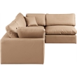 Meridian Furniture Comfy Tan Vegan Leather 4-Pc. Modular Sectional