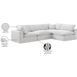 Meridian Furniture Comfy Cream Velvet 4-Pc. Modular Sectional