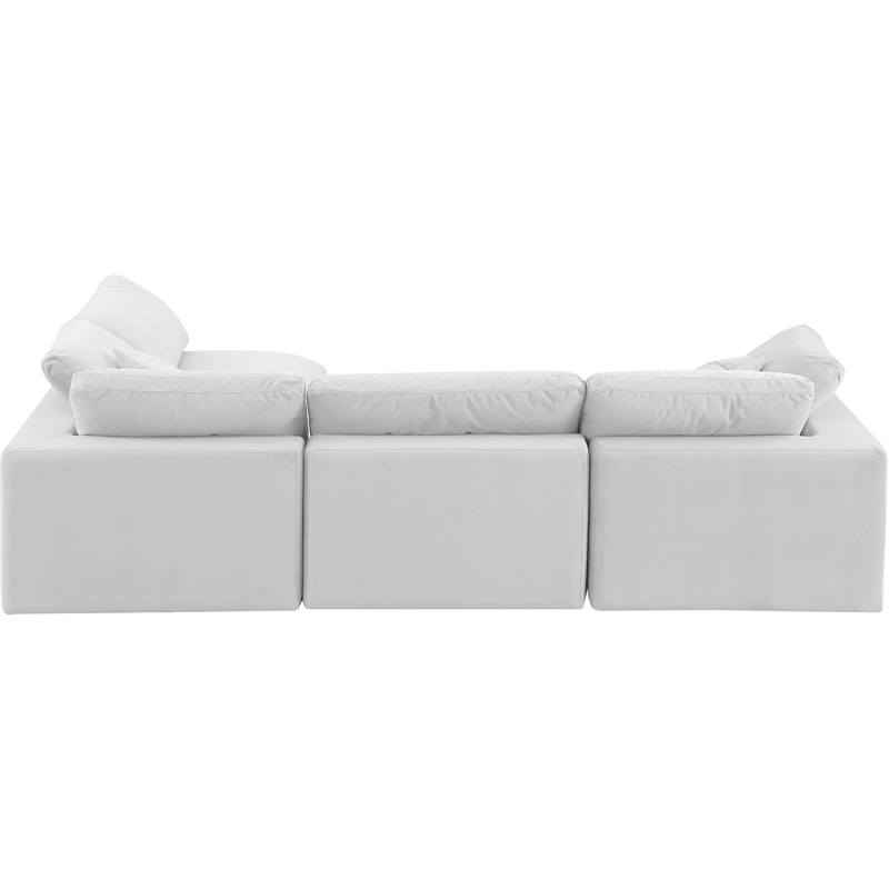 Meridian Furniture Comfy Cream Velvet 4-Pc. Modular Sectional