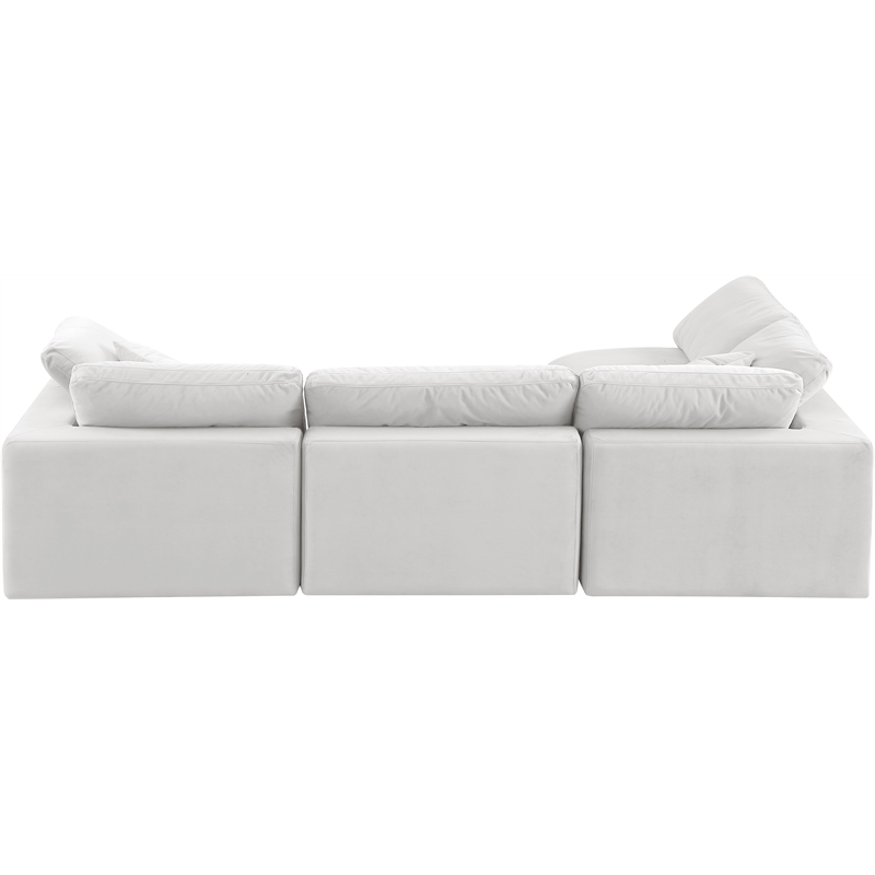 Meridian Furniture Comfy Cream Velvet 4-Pc. Modular Sectional