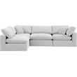 Meridian Furniture Comfy Cream Velvet 4-Pc. Modular Sectional