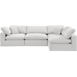 Meridian Furniture Comfy Cream Velvet 4-Pc. Modular Sectional