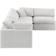 Meridian Furniture Comfy Cream Velvet 4-Pc. Modular Sectional