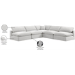 Meridian Furniture Comfy Cream Velvet 5-Pc. Modular Sectional