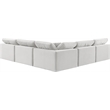 Meridian Furniture Comfy Cream Velvet 5-Pc. Modular Sectional