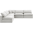 Meridian Furniture Comfy Cream Velvet 5-Pc. Modular Sectional