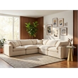 Meridian Furniture Comfy Cream Velvet 5-Pc. Modular Sectional