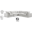 Meridian Furniture Comfy Cream Velvet 5-Pc. Modular Sectional