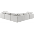 Meridian Furniture Comfy Cream Velvet 5-Pc. Modular Sectional