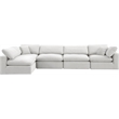 Meridian Furniture Comfy Cream Velvet 5-Pc. Modular Sectional