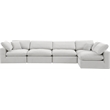 Meridian Furniture Comfy Cream Velvet 5-Pc. Modular Sectional