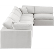 Meridian Furniture Comfy Cream Velvet 5-Pc. Modular Sectional