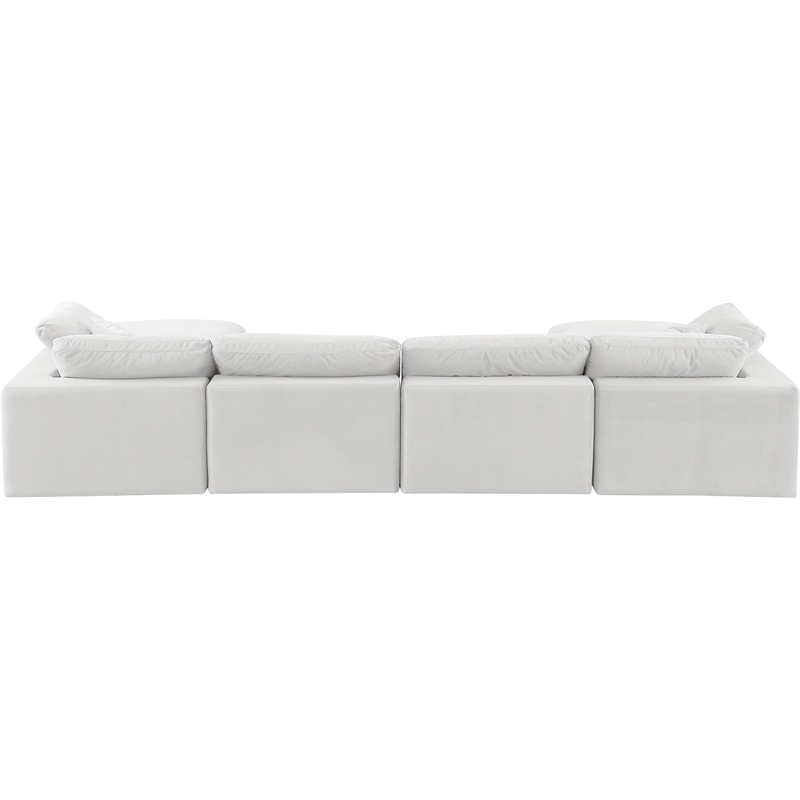 Meridian Furniture Comfy Cream Velvet 6-Pc. Modular Sectional