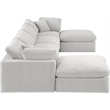 Meridian Furniture Comfy Cream Velvet 6-Pc. Modular Sectional