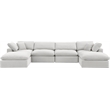Meridian Furniture Comfy Cream Velvet 6-Pc. Modular Sectional