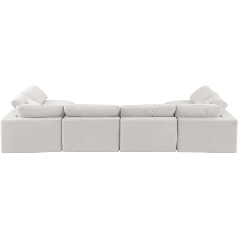 Meridian Furniture Comfy Cream Velvet 6-Pc. Modular Sectional