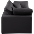 Meridian Furniture Comfy Black Vegan Leather 2-Pc. Modular Sofa
