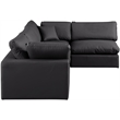 Meridian Furniture Comfy Black Vegan Leather 4-Pc. Modular Sectional