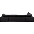 Meridian Furniture Comfy Black Vegan Leather 5-Pc. Modular Sectional