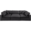 Meridian Furniture Comfy Black Vegan Leather 6-Pc. Modular Sectional