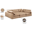 Meridian Furniture Comfy Tan Vegan Leather 6-Pc. Modular Sectional