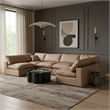 Meridian Furniture Comfy Tan Vegan Leather 6-Pc. Modular Sectional