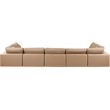 Meridian Furniture Comfy Tan Vegan Leather 7-Pc. Modular Sectional