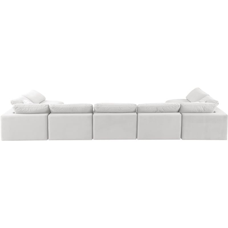 Meridian Furniture Comfy Cream Velvet 7-Pc. Modular Sectional