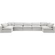 Meridian Furniture Comfy Cream Velvet 7-Pc. Modular Sectional