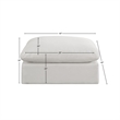 Meridian Furniture Comfy Cream Linen Textured Fabric Ottoman