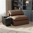 Meridian Furniture Comfy Brown Vegan Leather Armless Chair