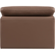Meridian Furniture Comfy Brown Vegan Leather Armless Chair