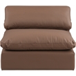 Meridian Furniture Comfy Brown Vegan Leather Armless Chair