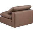 Meridian Furniture Comfy Brown Vegan Leather Armless Chair