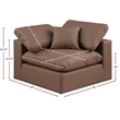 Meridian Furniture Comfy Brown Vegan Leather Corner Chair