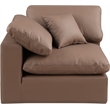 Meridian Furniture Comfy Brown Vegan Leather Corner Chair