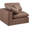 Meridian Furniture Comfy Brown Vegan Leather Corner Chair